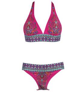 Toaho Damen Sexy Beach Floral Strand Badeanzüge Push Up Bikini sets Bademode Swimwear Swimsuit Rot L von Toaho