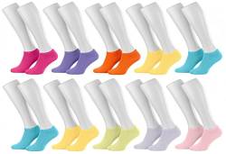 Tobeni 10 Paar Damen Herren Sneaker Socken Füsslinge Baumwolle Spitze ohne Naht Unisex Farbe Farbig für Damen Grösse 37-42 von Tobeni