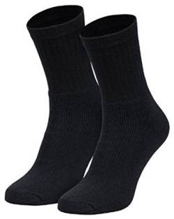 Tobeni 10 Paar Herren Sport Socken schwere Qualität Unisex Farbe Schwarz Grösse 43-46 von Tobeni