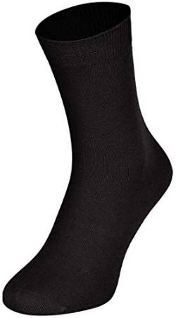Tobeni 10 Paar Herrensocken Business Socken 100% Baumwolle Spitze ohne Naht Farbe Schwarz Grösse 43-46 von Tobeni