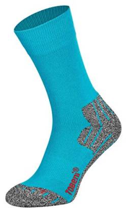 Tobeni 2 Paar Damen Trekkingsocken Wandersocken Outdoor-Funktionssocken Atmungsaktiv Farbe Pazifik-Blau Grösse 35-38 von Tobeni