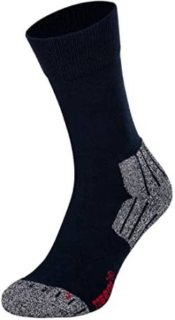 Tobeni 2 Paar Herren Trekkingsocken Wandersocken Outdoor-Funktionssocken Atmungsaktiv Farbe Marine-Blau Grösse 43-46 von Tobeni