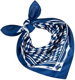 Tobeni 548 Damen Herren Nickituch Kopftuch Bandana Halstuch Baumwolle Unisex Farbe Bayern Grösse 54 cm x 54 cm von Tobeni