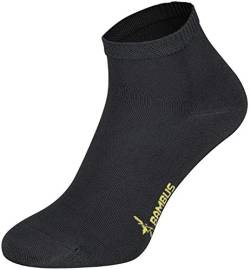 Tobeni 6 Paar Damen Herren Bambussocken Kurz Bambus Quarter Socken Unisex Farbe Anthrazit Grösse 35-38 von Tobeni