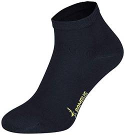 Tobeni 6 Paar Damen Herren Bambussocken Kurz Bambus Quarter Socken Unisex Farbe Marine Blau Grösse 47-50 von Tobeni