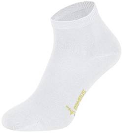 Tobeni 6 Paar Damen Herren Bambussocken Kurz Bambus Quarter Socken Unisex Farbe Weiss Grösse 39-42 von Tobeni