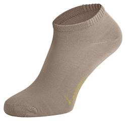 Tobeni 6 Paar Damen Herren Sneakersocken Bambus-Socken Unisex Anti-Schweiss Füsslinge für Fitness Arbeit und Freizeit Farbe Beige Grösse 35-38 von Tobeni