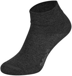 Tobeni 8 Paar Damen Herren Kurzsocken Quarter Socks Unisex Socken Kurz ohne Gummi Farbe Anthrazit Grösse 35-38 von Tobeni