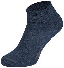 Tobeni 8 Paar Damen Herren Kurzsocken Quarter Socks Unisex Socken Kurz ohne Gummi Farbe Jeans-Blau Grösse 47-50 von Tobeni