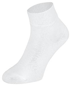 Tobeni 8 Paar Damen Herren Kurzsocken Quarter Socks Unisex Socken Kurz ohne Gummi Farbe Weiss Grösse 43-46 von Tobeni