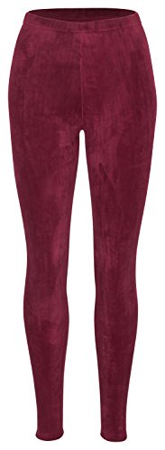 Tobeni Damen Winter-Leggings mit Teddy-Futter Thermo-Legging extra Kuschelig Warm Farbe Rot Grösse S/M von Tobeni