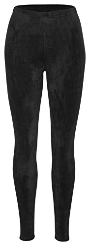 Tobeni Damen Winter-Leggings mit Teddy-Futter Thermo-Legging extra Kuschelig Warm Farbe Schwarz Grösse L/XL von Tobeni