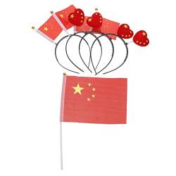 Toddmomy 1 Satz Kopfbedeckung Chinesisches Haar Stirnband Mit Chinesischer Flagge Haarband Mit Chinesischer Flagge Chinesische Flaggen Auf Stick Herz Kopf Mondkalender Stoff Kind Handheld von Toddmomy