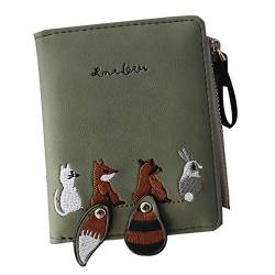 Toddmomy 1stk Brieftasche Mit Critter-Print Zibetkatze Geldbörse Kinder Portemonnaie Umhängetaschen Für Damen Brustbeutel Kinder Kurze Münztasche Fräulein Tier Metall Geschäftskartenhalter von Toddmomy