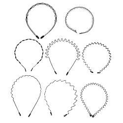 Toddmomy 8st Herren Stirnband Männer Mit Gewelltem Metallstirnband Wellenförmiges Haarband Drahtstirnband Mit Zähnen Schlichtes Stirnband Haarband Kämmen Sport Zahn Kamm Unsichtbar Fräulein von Toddmomy