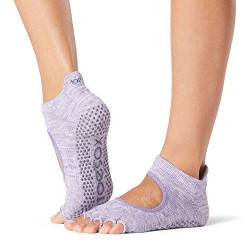 Toesox Half Toe Bellarina Yoga-Socken, Unisex für Erwachsene, Violett M von Toe Sox