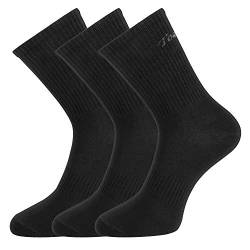 Toes&Feet Herren 3 Paar Schwarz Antibakterielle Anti Schweiß Geruchtilgende Sportsocken Dress Crew Socken, Schwarz, Einheitsgröße von Toes&Feet