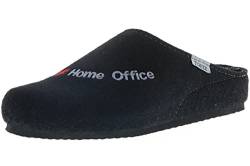 Tofee Herren Hausschuhe Pantoffeln Pantoletten Naturwollfilz (#HomeOffice) schwarz, Größe:41, Farbe:Schwarz von Tofee