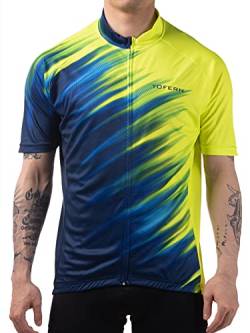 Tofern Radtrikot Herren Kurzarm Fahrradtrikot Cycling Trikot Sommer UV Atmungsaktiv Schnell Trocknendes Jersey Fahrradbekleidung Herrenkurazrm für Radsport von Tofern