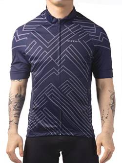 Tofern Radtrikot Herren Kurzarm Fahrradtrikot Cycling Trikot Sommer UV Atmungsaktiv Schnell Trocknendes Jersey Fahrradbekleidung Herrenkurazrm für Radsport von Tofern