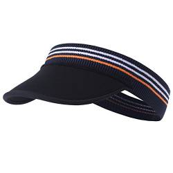 Tofern Visor Cap Damen mit elastisch Stirnband Sommer Kappe für Outdoor Aktivitäten&Sport, Leichte Faltbar Teenagers Womens Sport Hat Schirm von Tofern