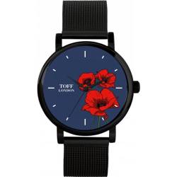 Toff London Rote Mohnblumenuhr von Toff London