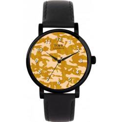 Toff London Traditionelle Dunkelbeige Camouflage-Uhr von Toff London