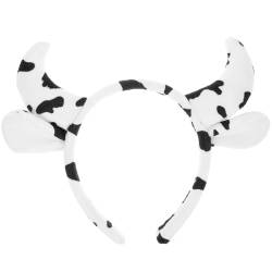 Tofficu Plüsch-Stirnbänder Kuhohren Haarband Zum Waschen Ihres Gesichts Kuh-Druck-Stirnband Zum Duschen Waschen Des Gesichts von Tofficu