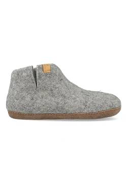 Tofvel Mula Wollfilz-Pantoffel Marbled Light Grey (EU Schuhgrößensystem, Erwachsene, Numerisch, M, 39) von Tofvel