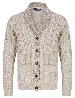 Manji 2 Chunky Cable Knitted Cardigan with Shawl Collar in Natural Twist - Tokyo Laundry - L von Tokyo Laundry