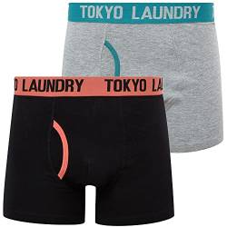 Spencer (2 Pack) Boxer Shorts Set in Dubarry Coral/Bayou - Tokyo Laundry - L von Tokyo Laundry