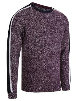 Tokyo Laundry Herren Flanell Strickpullover Rundhals Pullover mit gestreiften Ärmeln, Port Royale Twist, XX-Large von Tokyo Laundry