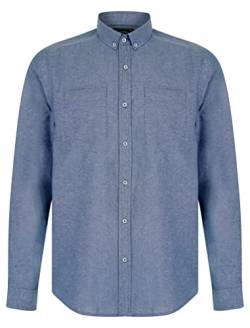 Tokyo Laundry Herren Pompei Chambray Baumwolle Langarm Smart Button Down Kragen Shirt, blau, L von Tokyo Laundry