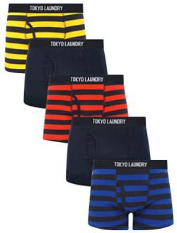 Zavi (5 Pack) Cotton Sports Boxer Shorts Set in Bright Stripe - Tokyo Laundry - L von Tokyo Laundry
