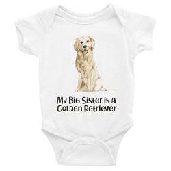 Toll2452 Baby Body Golden Retriever für Hunde, kurzärmelig, 2 Stück Gr. 56, einfarbig von Toll2452