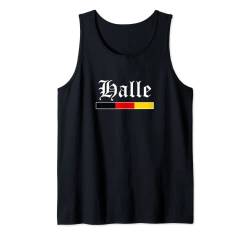 Halle Saale Stadt Deutschland Flagge Heimat Souvenir Halle Tank Top von Tolles Stadt Geschenke Mann Frau Städte Geschenk