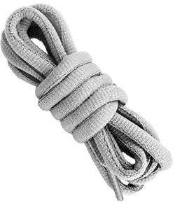 Tolumo Diameter 9 MM Round Durable Boot Laces Lengths 140 to 180 CM Shoelaces for Work and Leisure Boots, Hiking Shoes Light Grey 140 CM 1 Pair von Tolumo