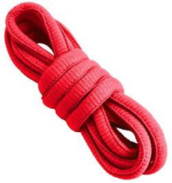 Tolumo Diameter 9 MM Round Durable Boot Laces Lengths 140 to 180 CM Shoelaces for Work and Leisure Boots, Hiking Shoes Red 140 CM 1 Pair von Tolumo