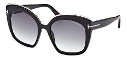 Tom Ford CHANTALLE FT 0944 Shiny Black/Dark Grey Shaded 55/19/140 Unisex Sonnenbrillen von Tom Ford