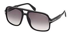 Tom Ford Sonnenbrillen FALCONER-02 FT0884 Shiny Black/Grey Shaded 60/18/140 Unisex von Tom Ford