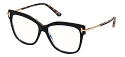 Tom Ford FT 5704-B BLUE BLOCK Black Havana/Blue Filter 54/15/140 Damen Brillen von Tom Ford