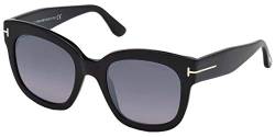 Tom Ford Unisex-Erwachsene FT0613 01C 52 Sonnenbrille, Schwarz (Nero Lucido/Fumo Specchiato) von Tom Ford