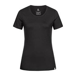 Tom Fyfe Merino T-Shirt Damen Schwarz M | 100% Merinowolle | Made in Europe von Tom Fyfe
