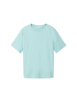 TOM TAILOR DENIM Damen Basic T-Shirt, grün, Uni, Gr. S von Tom Tailor Denim