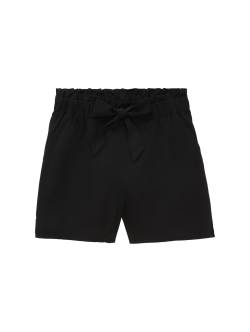 TOM TAILOR DENIM Damen Paperbag-Shorts mit TENCEL(TM) Lyocell, schwarz, Gr. XL von Tom Tailor Denim