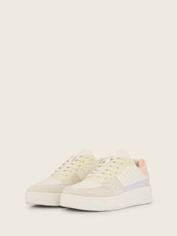 TOM TAILOR DENIM Damen Sneaker mit Colour Blocking, beige, Colour Blocking, Gr. 37 von Tom Tailor Denim