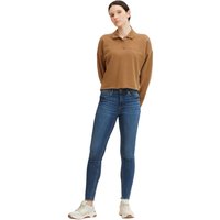 Tom Tailor Denim Damen Jeans JONA - Extra Skinny Fit - Blau - Used Mid Stone Blue von Tom Tailor Denim