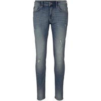 Tom Tailor Denim Herren Jeans Piers - Slim Fit - Blau - Used Bleached Blue von Tom Tailor Denim
