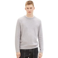 Tom Tailor Denim Herren Rundhals Pullover STRUCTURED DOUBLELAYER - Regular Fit von Tom Tailor Denim