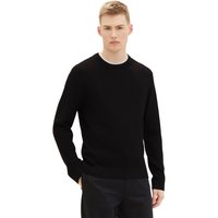 Tom Tailor Denim Herren Rundhals Pullover STRUCTURED DOUBLELAYER - Regular Fit von Tom Tailor Denim